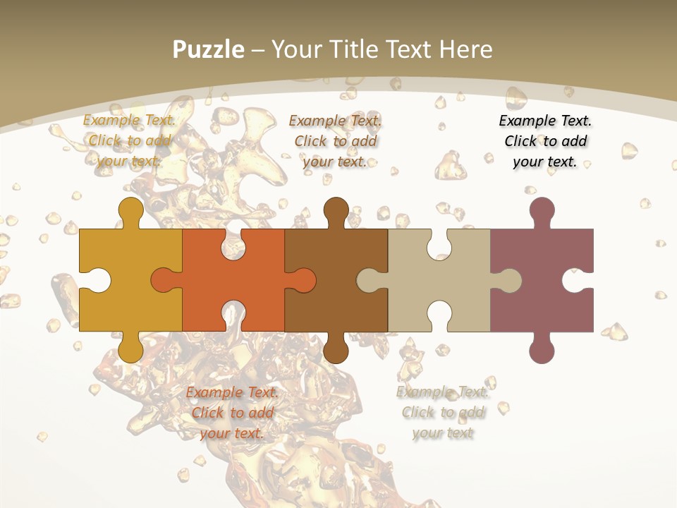 Colorful Swirl Gold PowerPoint Template