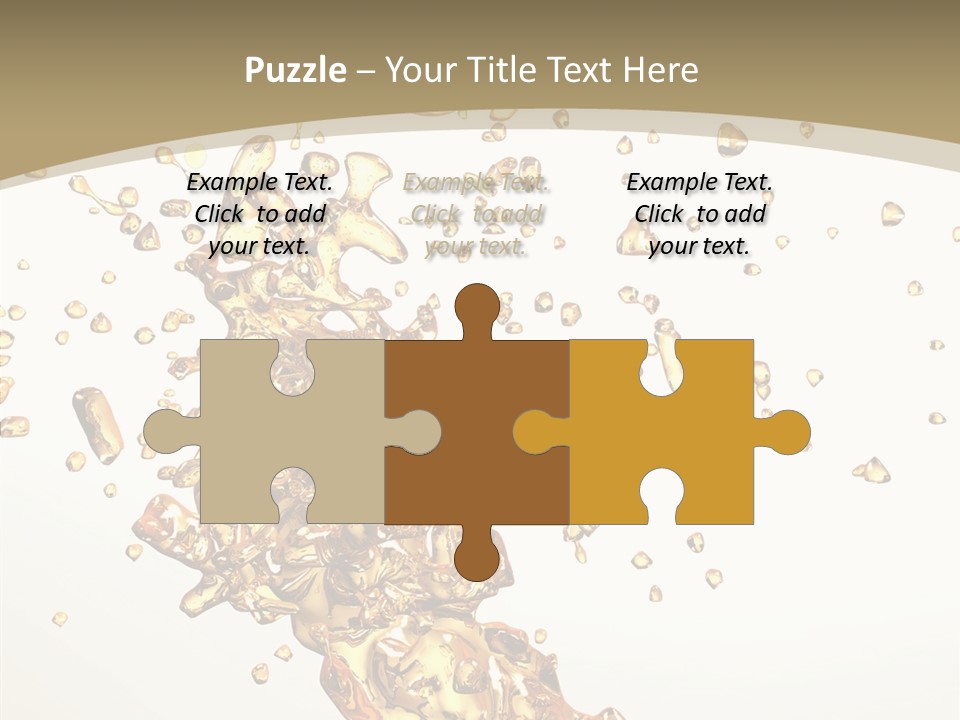 Colorful Swirl Gold PowerPoint Template