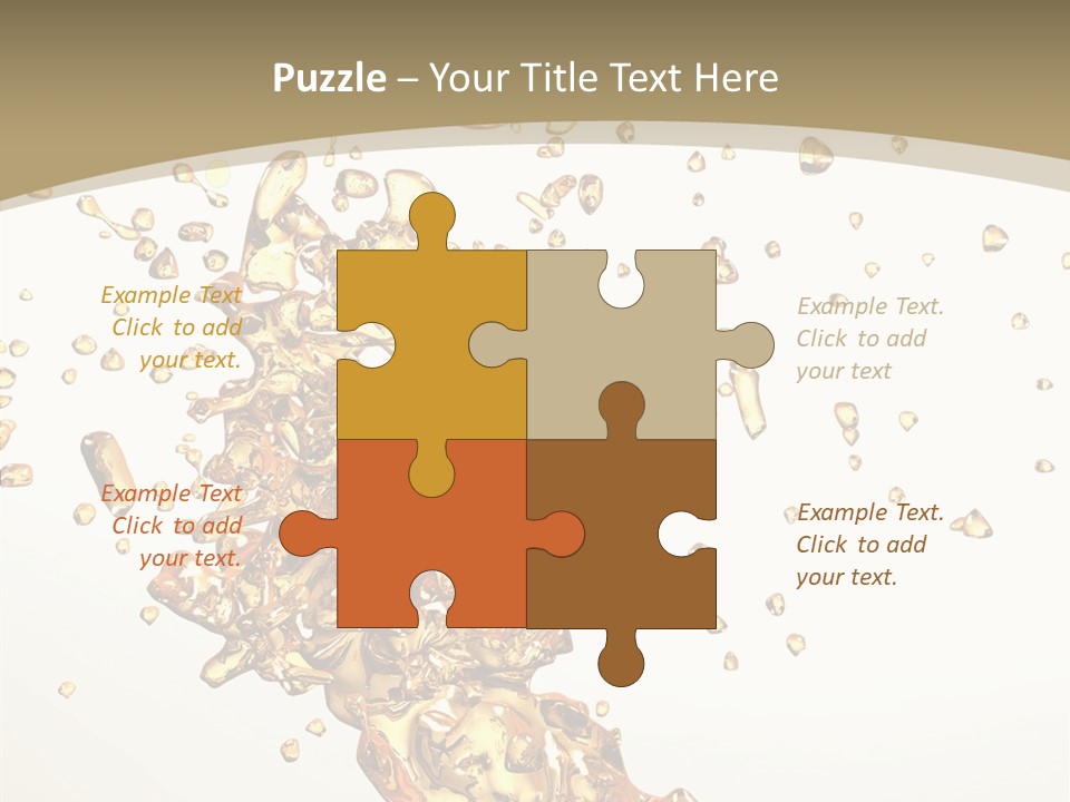 Colorful Swirl Gold PowerPoint Template