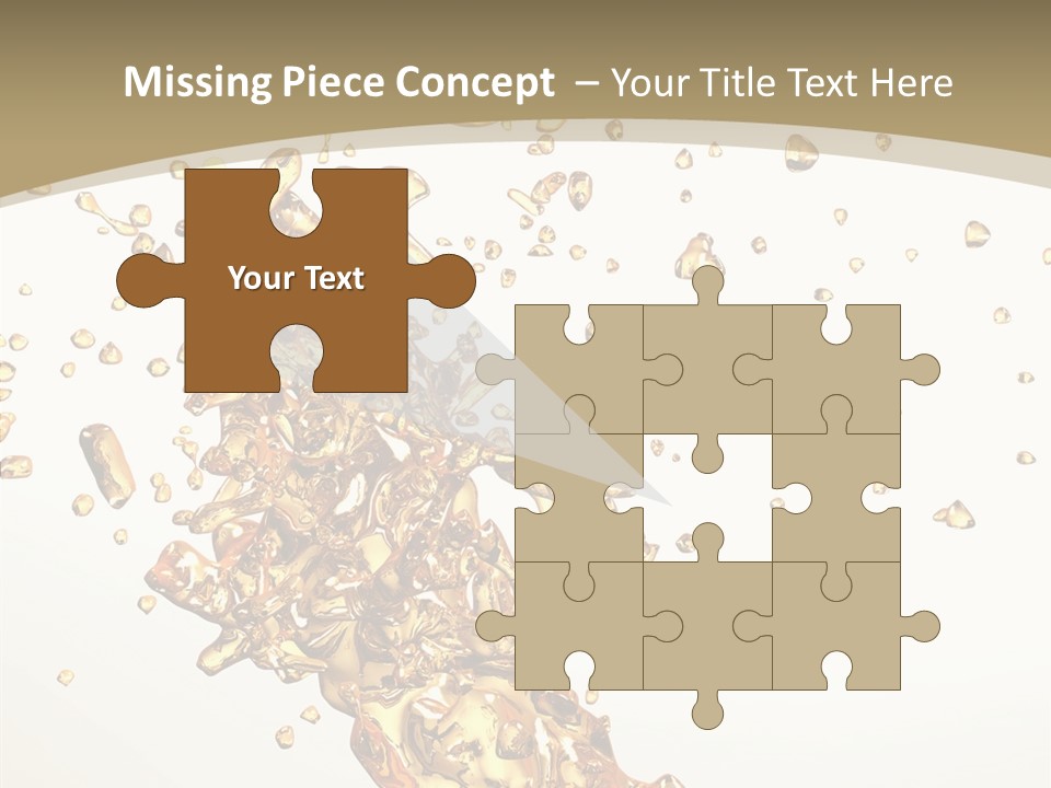 Colorful Swirl Gold PowerPoint Template