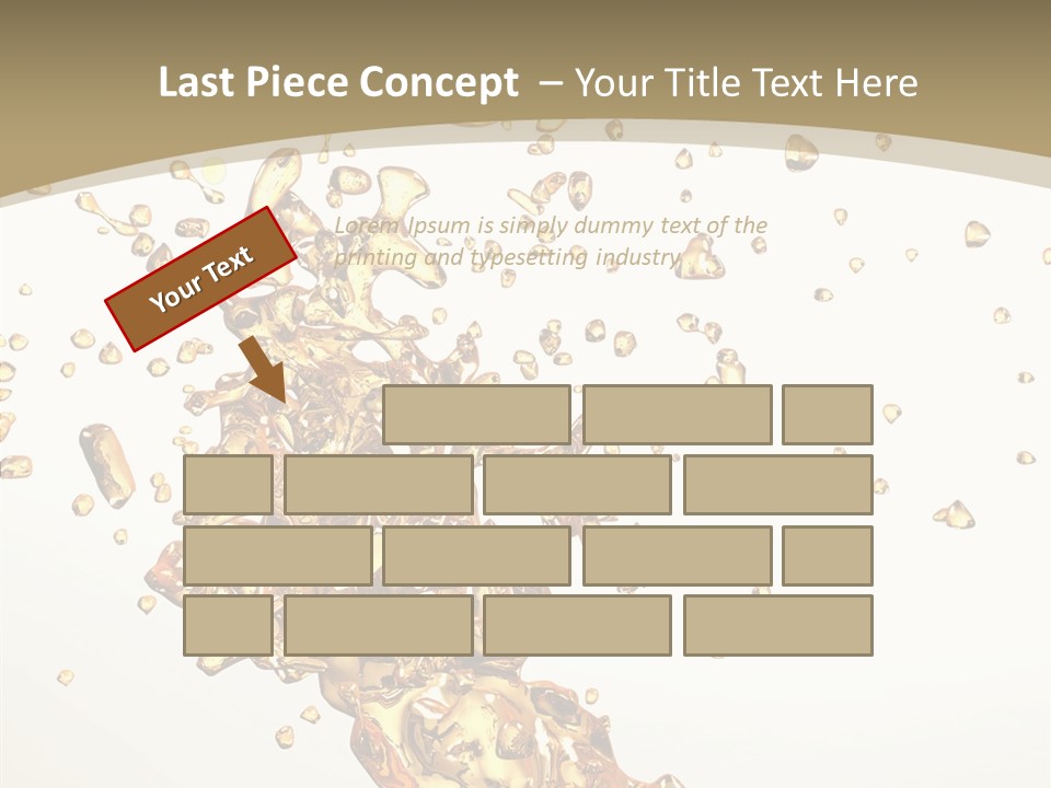 Colorful Swirl Gold PowerPoint Template