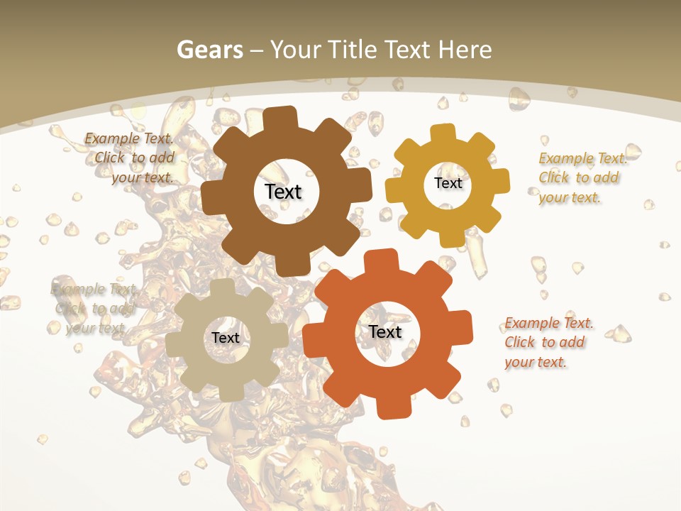 Colorful Swirl Gold PowerPoint Template