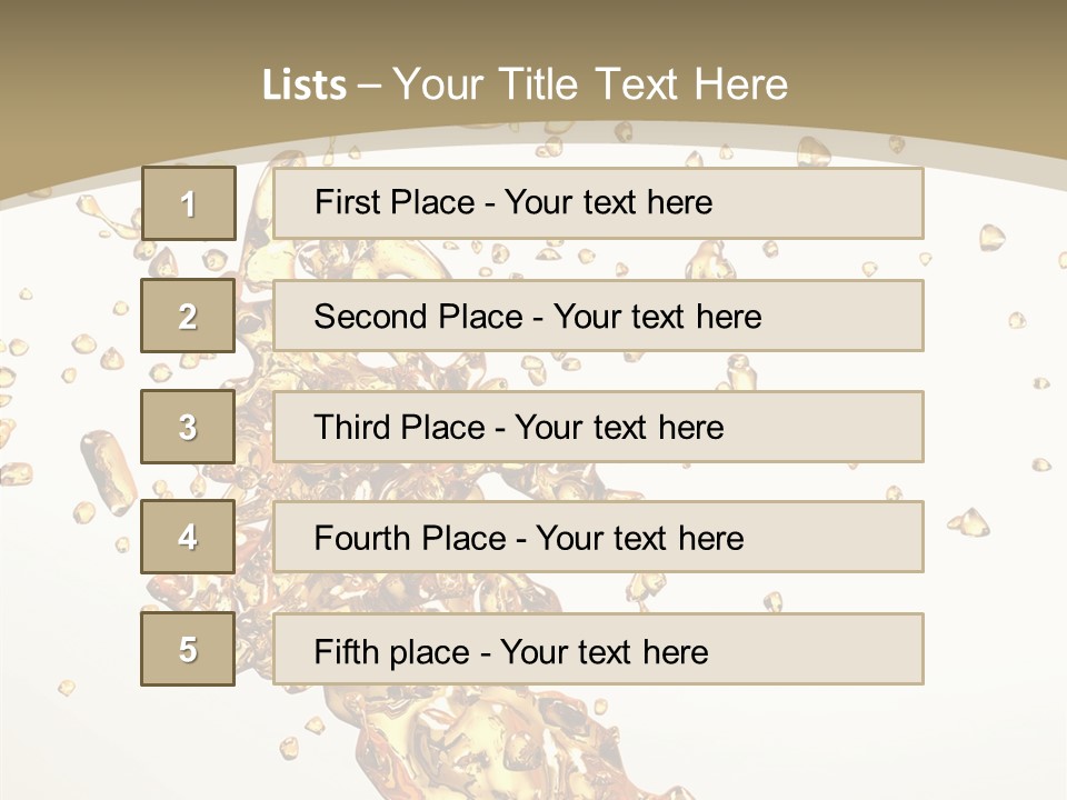 Colorful Swirl Gold PowerPoint Template