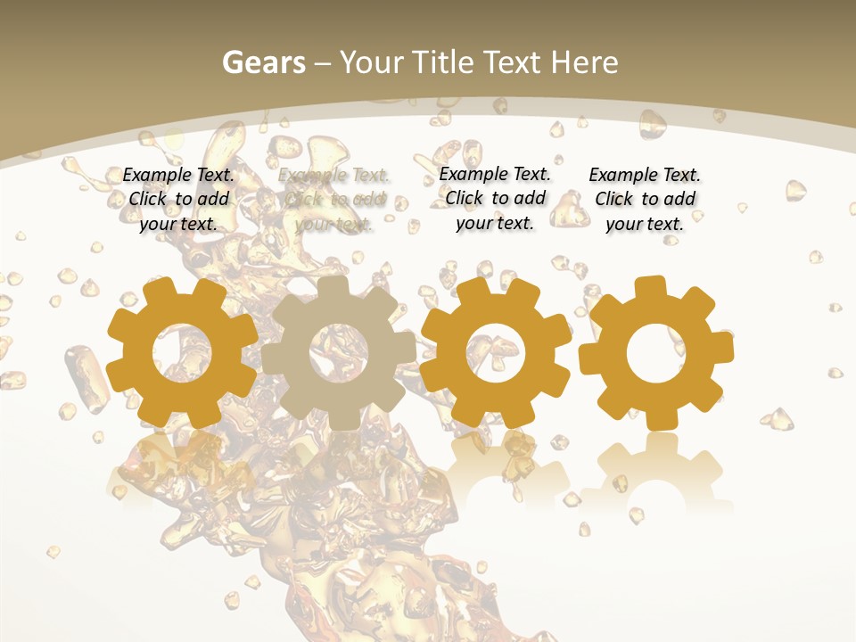 Colorful Swirl Gold PowerPoint Template