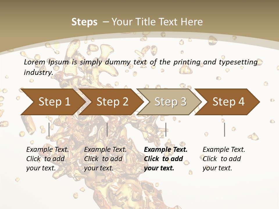 Colorful Swirl Gold PowerPoint Template