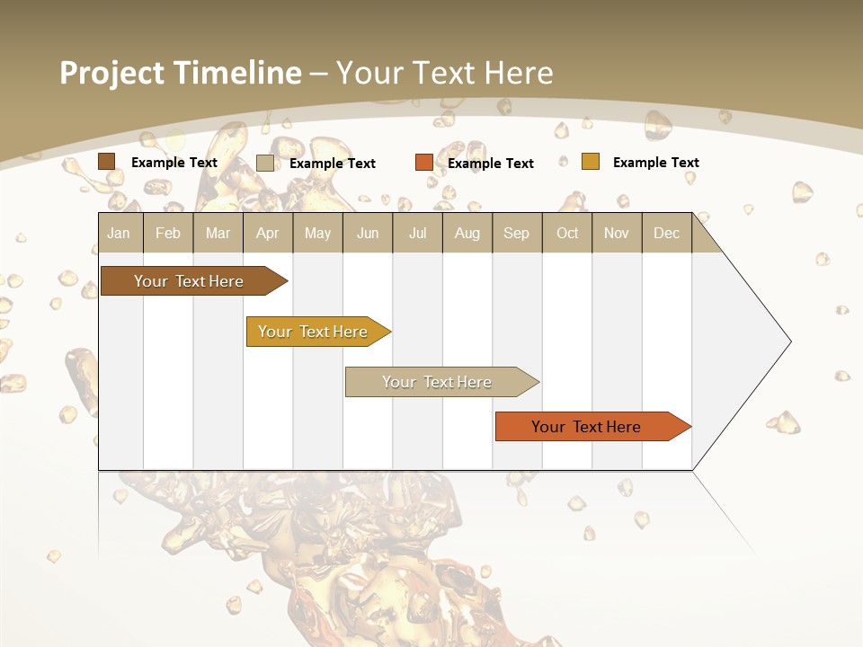 Colorful Swirl Gold PowerPoint Template