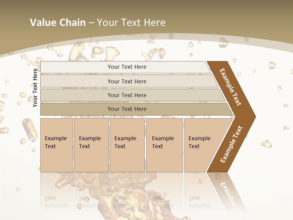 Colorful Swirl Gold PowerPoint Template