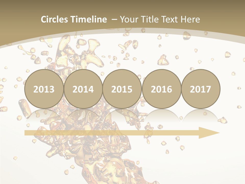 Colorful Swirl Gold PowerPoint Template
