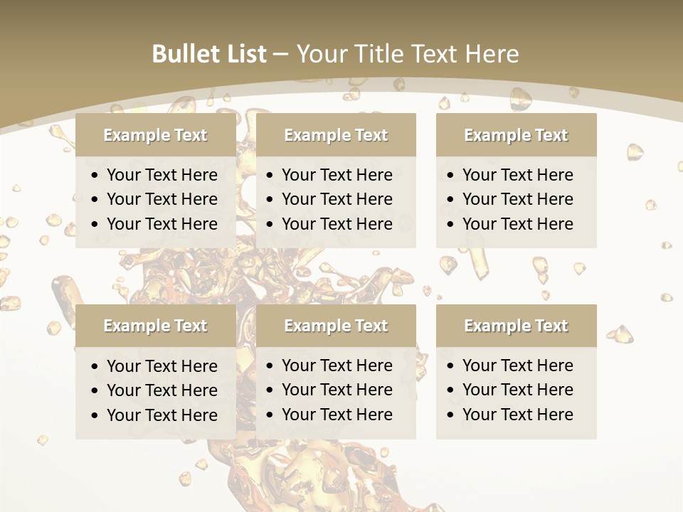 Colorful Swirl Gold PowerPoint Template