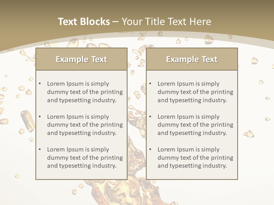 Colorful Swirl Gold PowerPoint Template