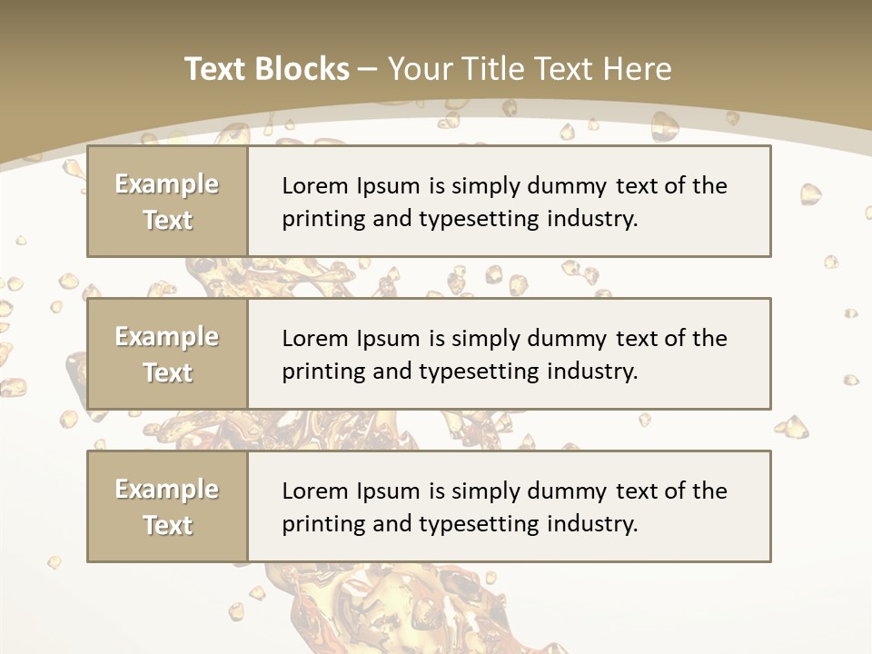 Colorful Swirl Gold PowerPoint Template