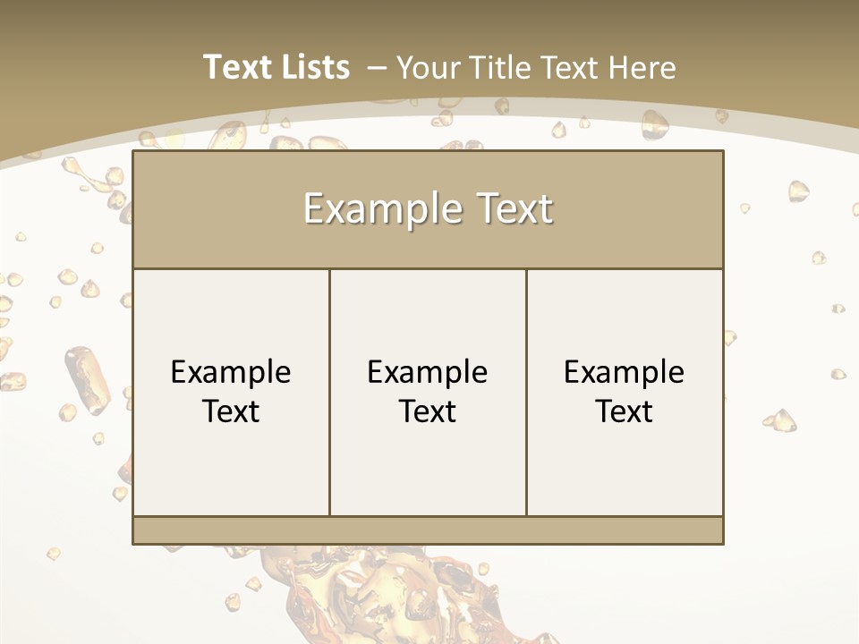Colorful Swirl Gold PowerPoint Template