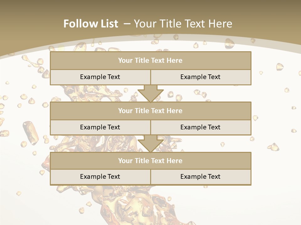 Colorful Swirl Gold PowerPoint Template