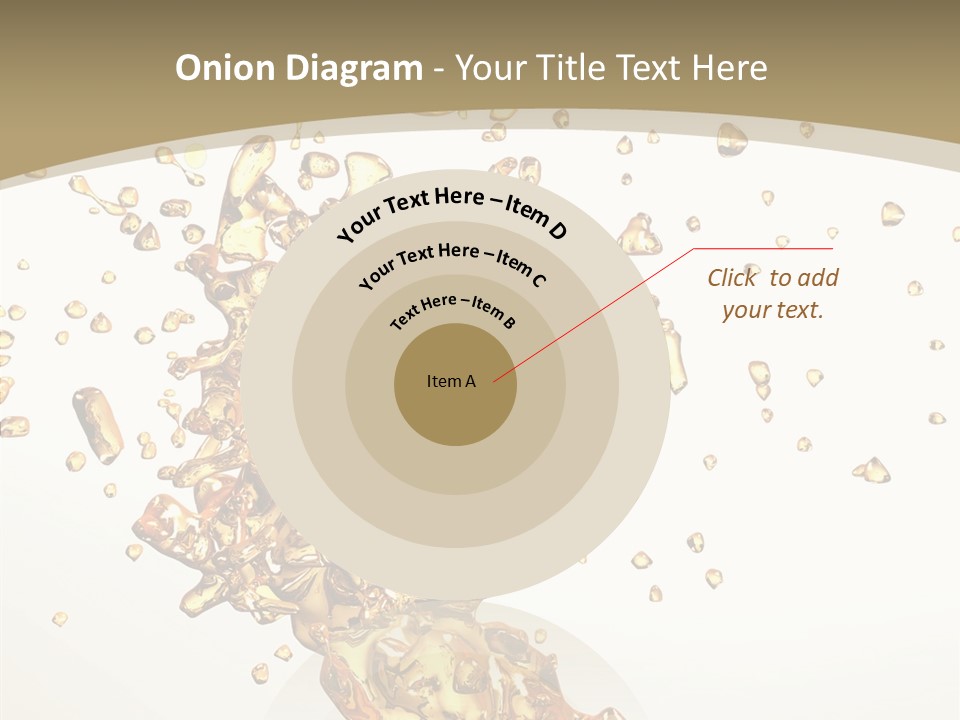 Colorful Swirl Gold PowerPoint Template