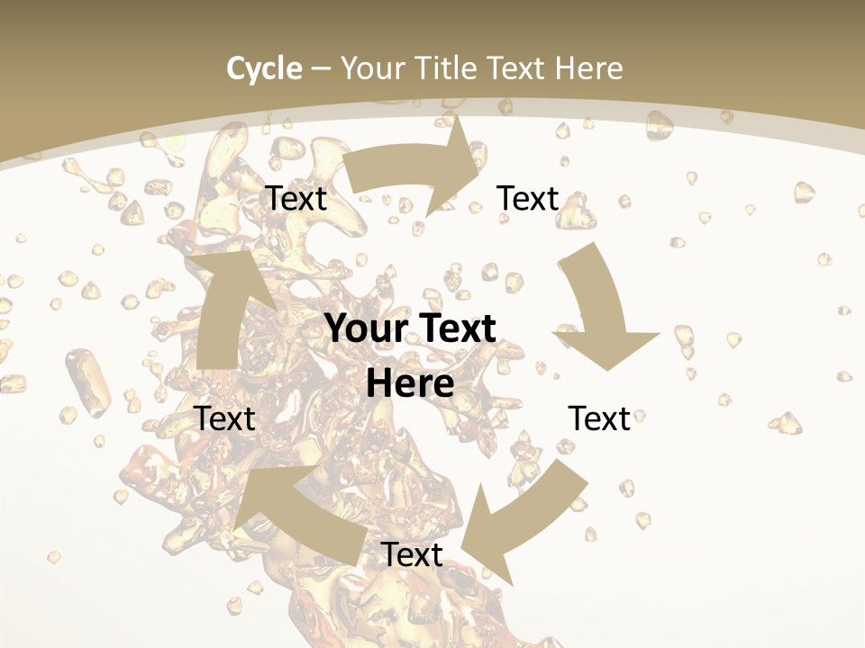 Colorful Swirl Gold PowerPoint Template