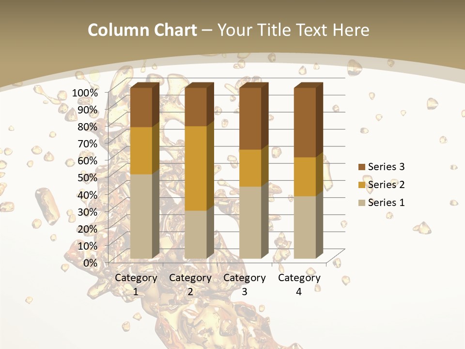 Colorful Swirl Gold PowerPoint Template