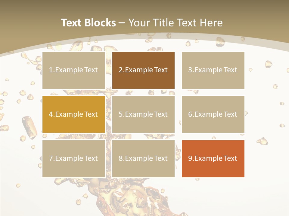 Colorful Swirl Gold PowerPoint Template