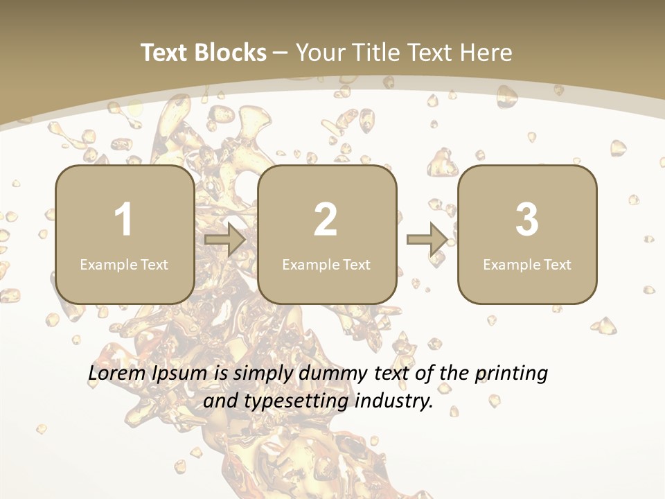 Colorful Swirl Gold PowerPoint Template