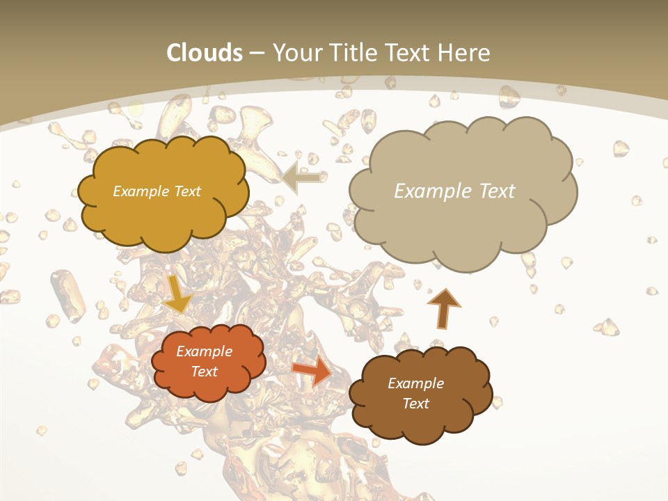 Colorful Swirl Gold PowerPoint Template