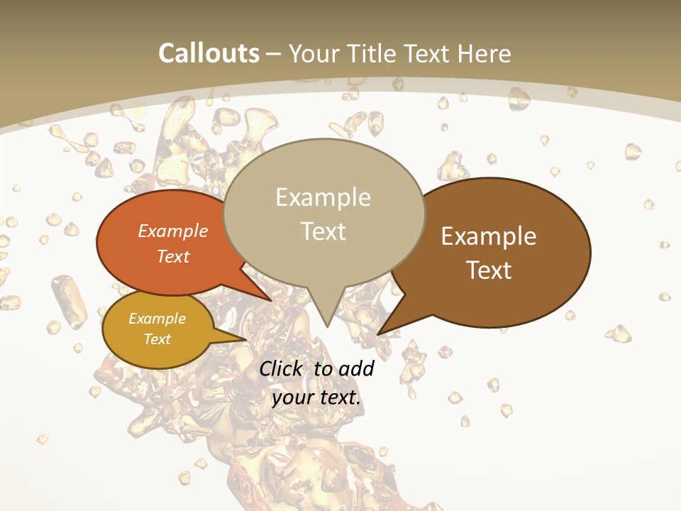 Colorful Swirl Gold PowerPoint Template