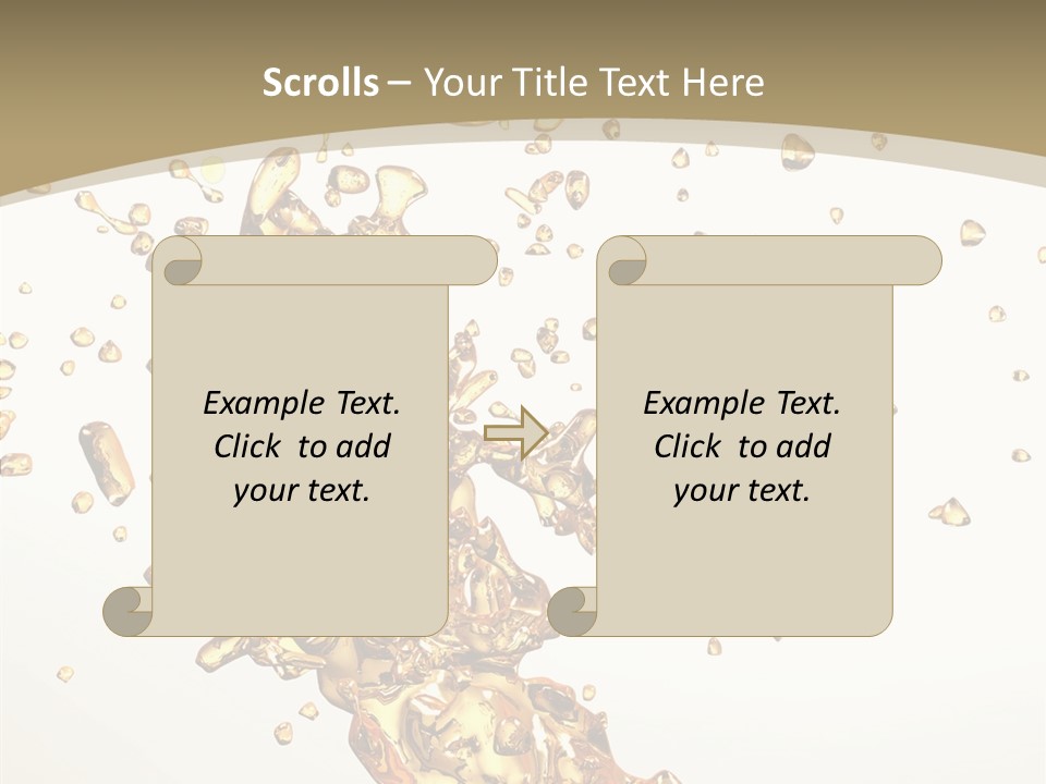 Colorful Swirl Gold PowerPoint Template