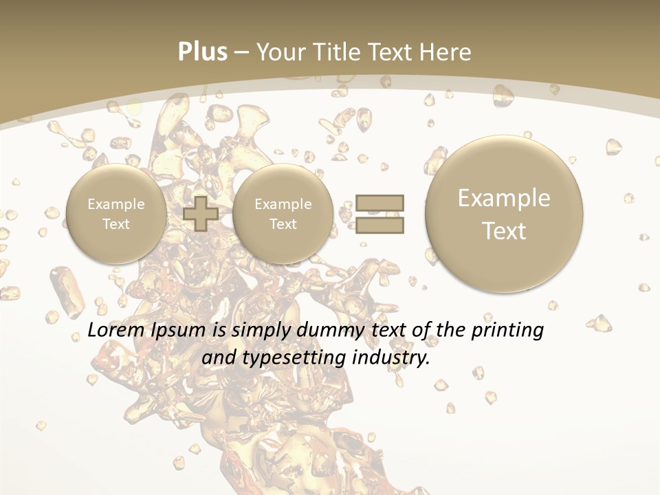 Colorful Swirl Gold PowerPoint Template
