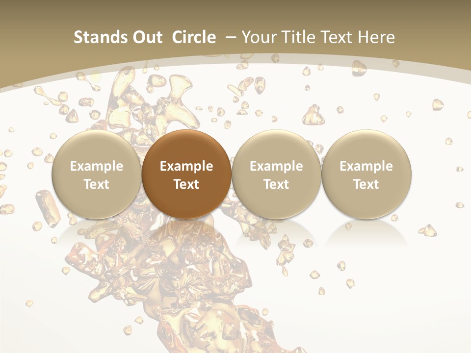 Colorful Swirl Gold PowerPoint Template