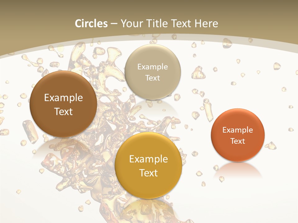 Colorful Swirl Gold PowerPoint Template