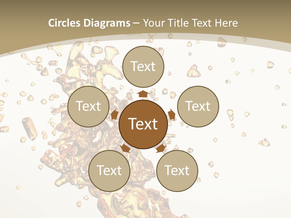 Colorful Swirl Gold PowerPoint Template