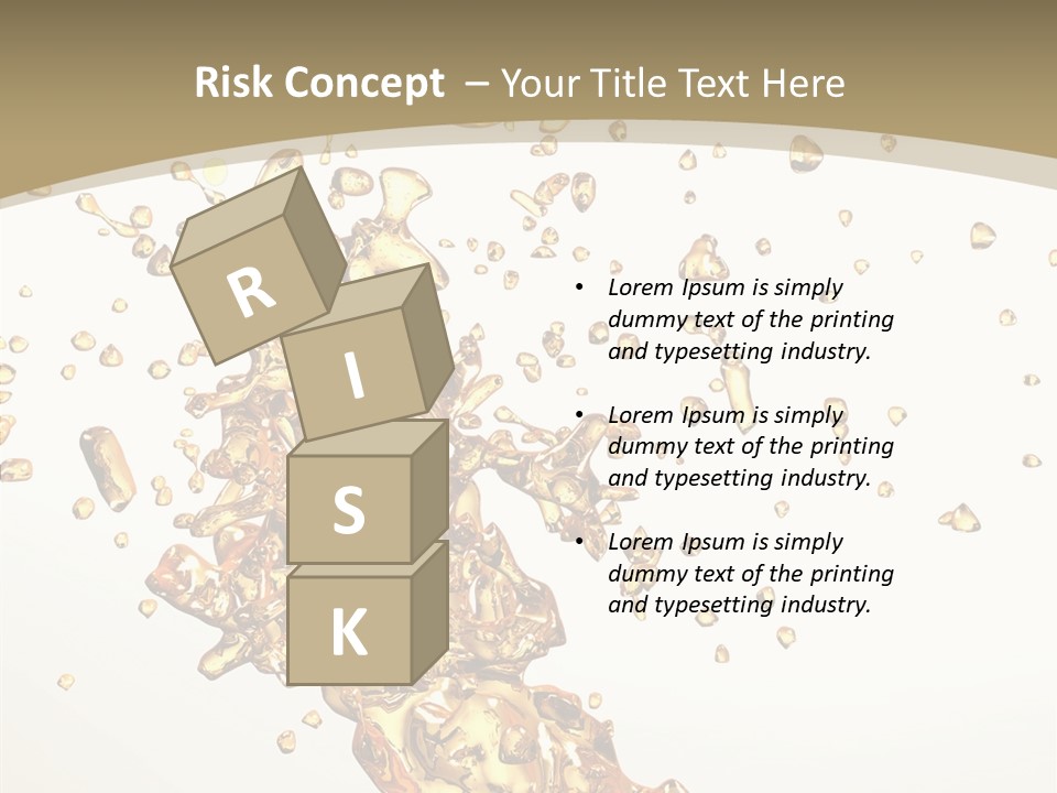 Colorful Swirl Gold PowerPoint Template