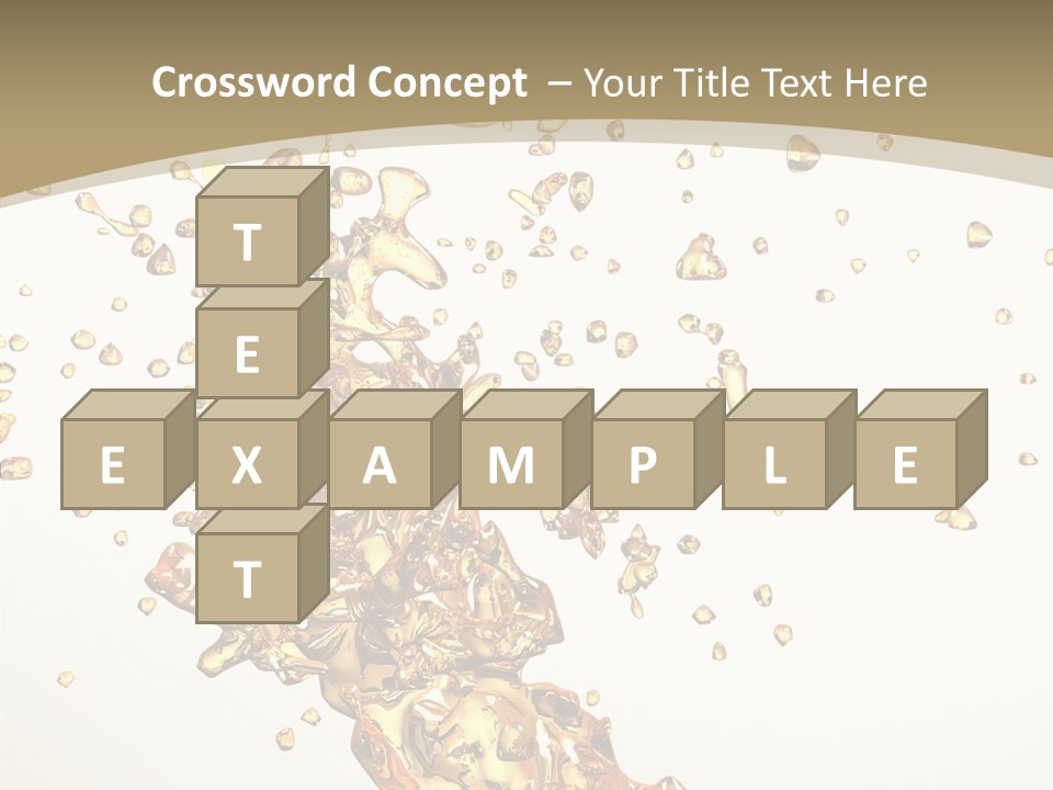 Colorful Swirl Gold PowerPoint Template