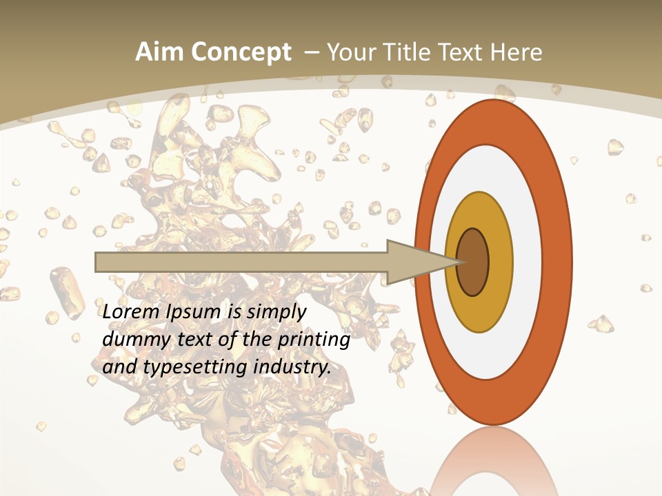 Colorful Swirl Gold PowerPoint Template