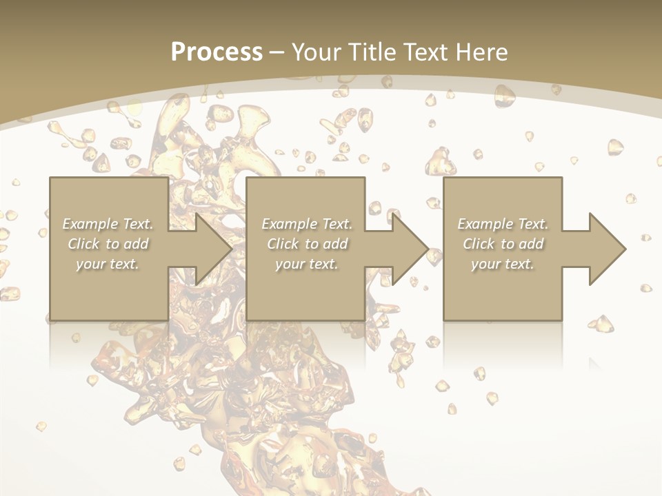 Colorful Swirl Gold PowerPoint Template