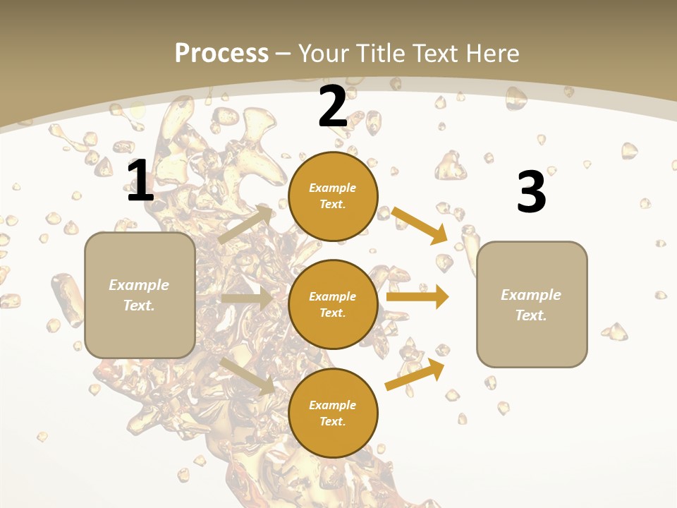 Colorful Swirl Gold PowerPoint Template