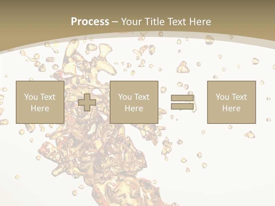 Colorful Swirl Gold PowerPoint Template