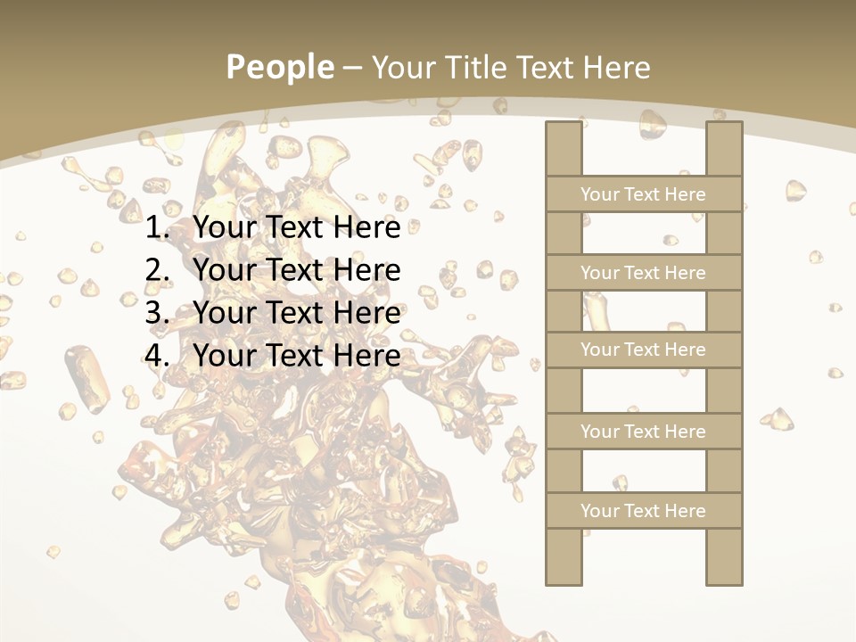 Colorful Swirl Gold PowerPoint Template