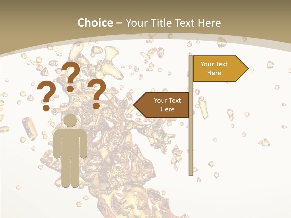 Colorful Swirl Gold PowerPoint Template