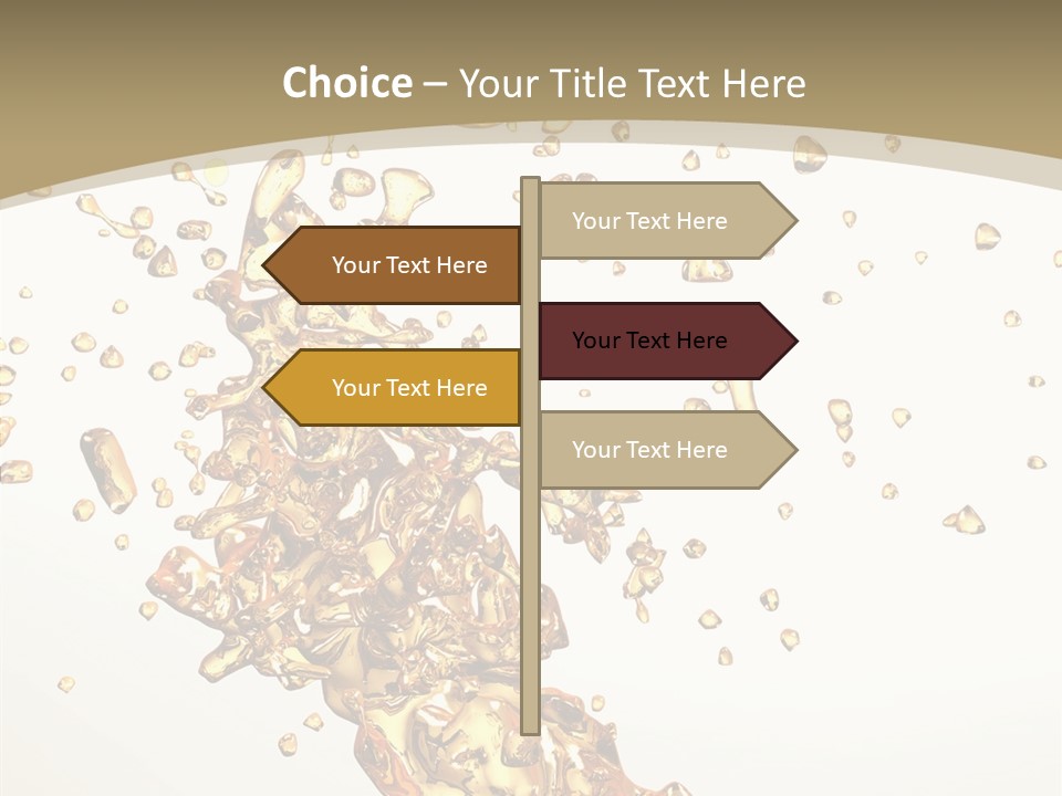 Colorful Swirl Gold PowerPoint Template