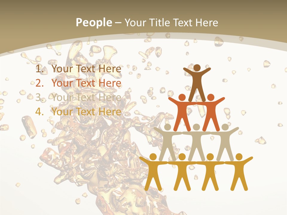 Colorful Swirl Gold PowerPoint Template