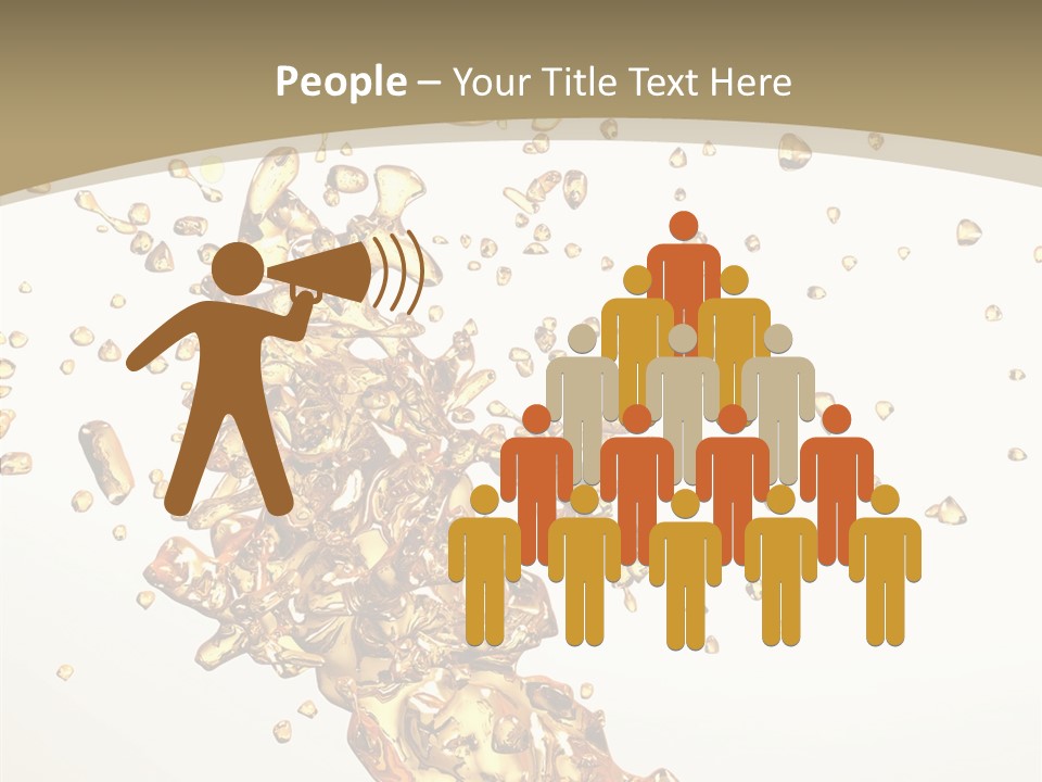 Colorful Swirl Gold PowerPoint Template