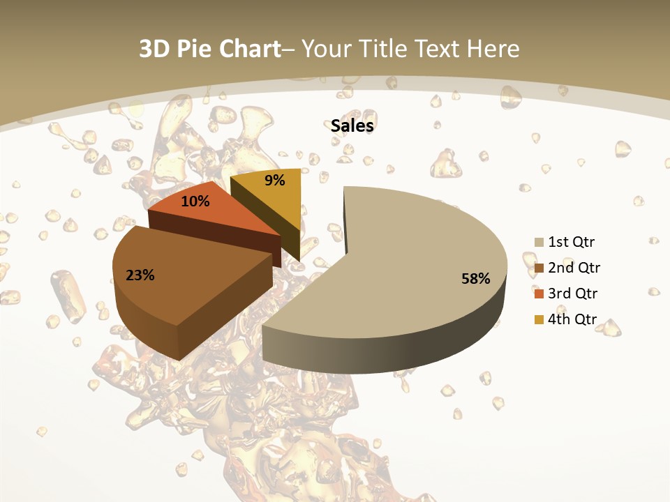 Colorful Swirl Gold PowerPoint Template