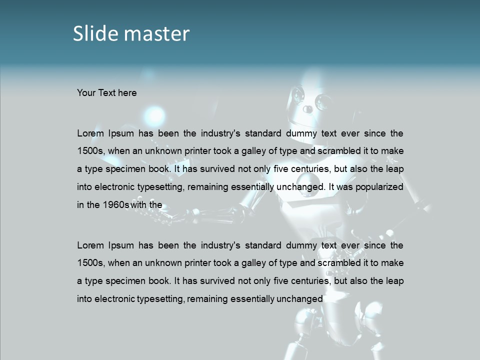 Character Shiny Computer Generated PowerPoint Template