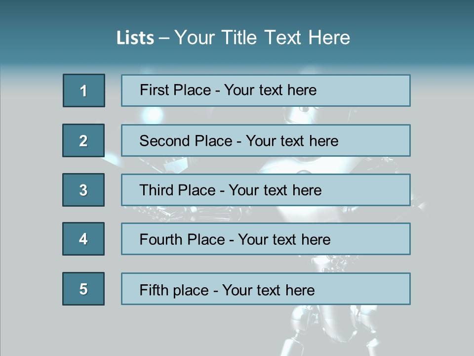 Character Shiny Computer Generated PowerPoint Template
