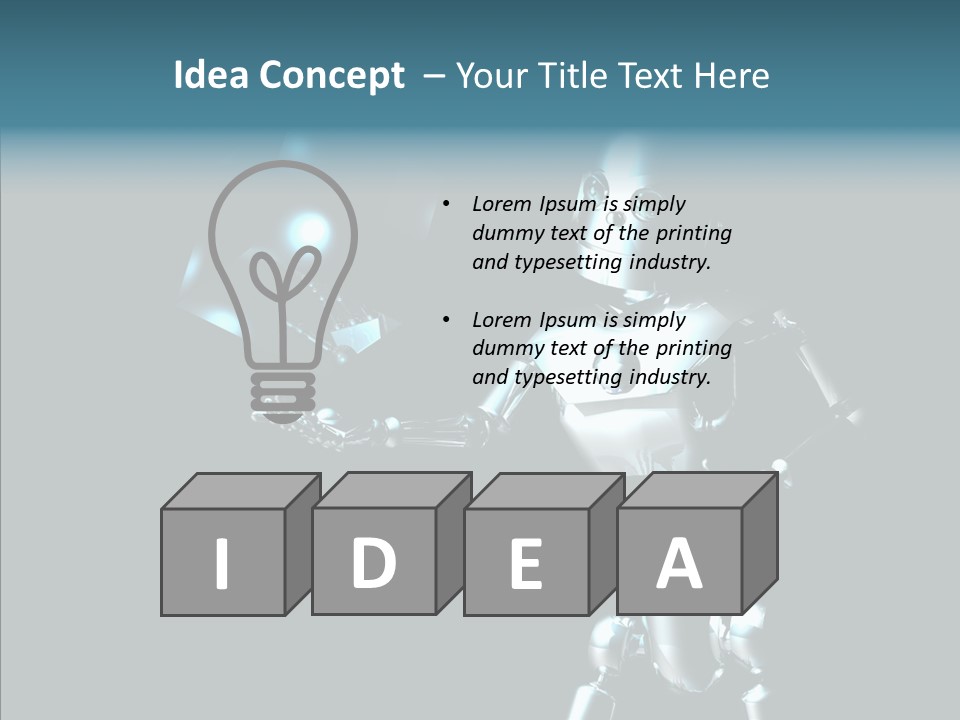 Character Shiny Computer Generated PowerPoint Template