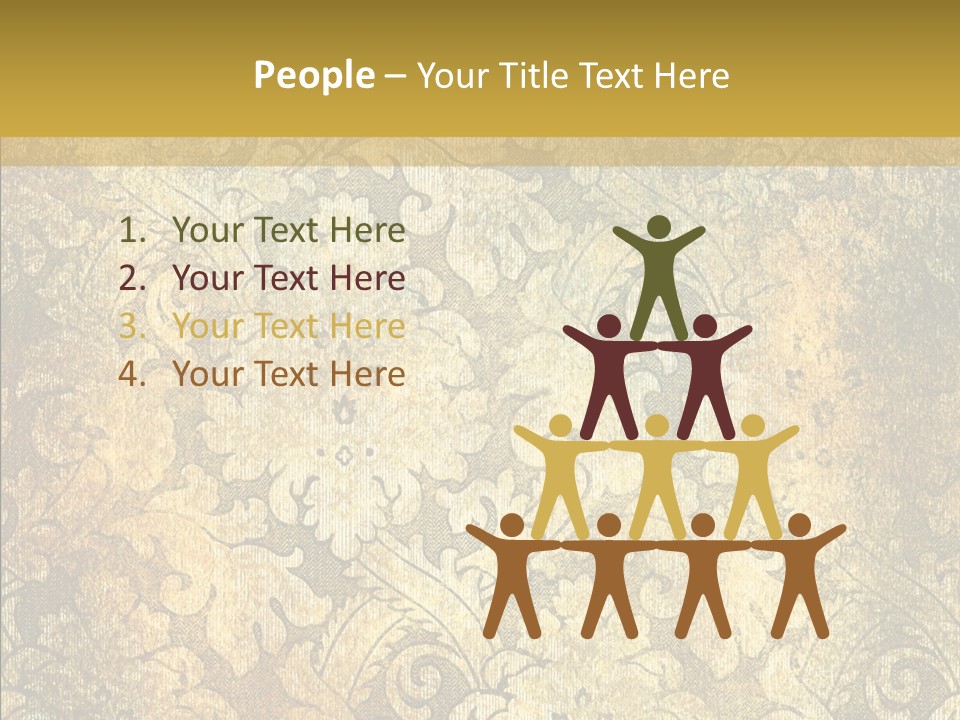 Toon Human Table PowerPoint Template