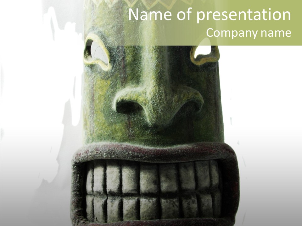 Mask Costume Craftsmanship PowerPoint Template