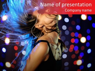 Showgirl Posing Girl PowerPoint Template