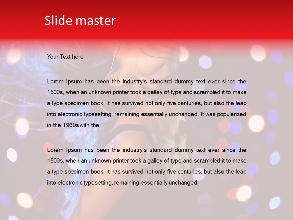 Showgirl Posing Girl PowerPoint Template