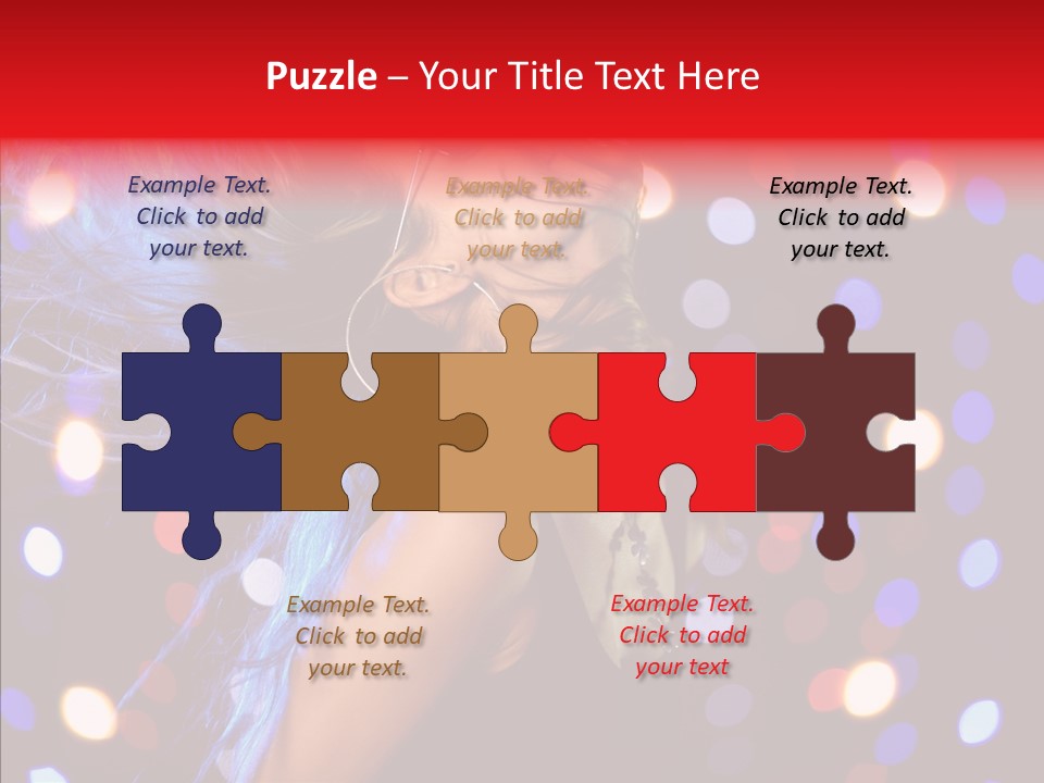 Showgirl Posing Girl PowerPoint Template