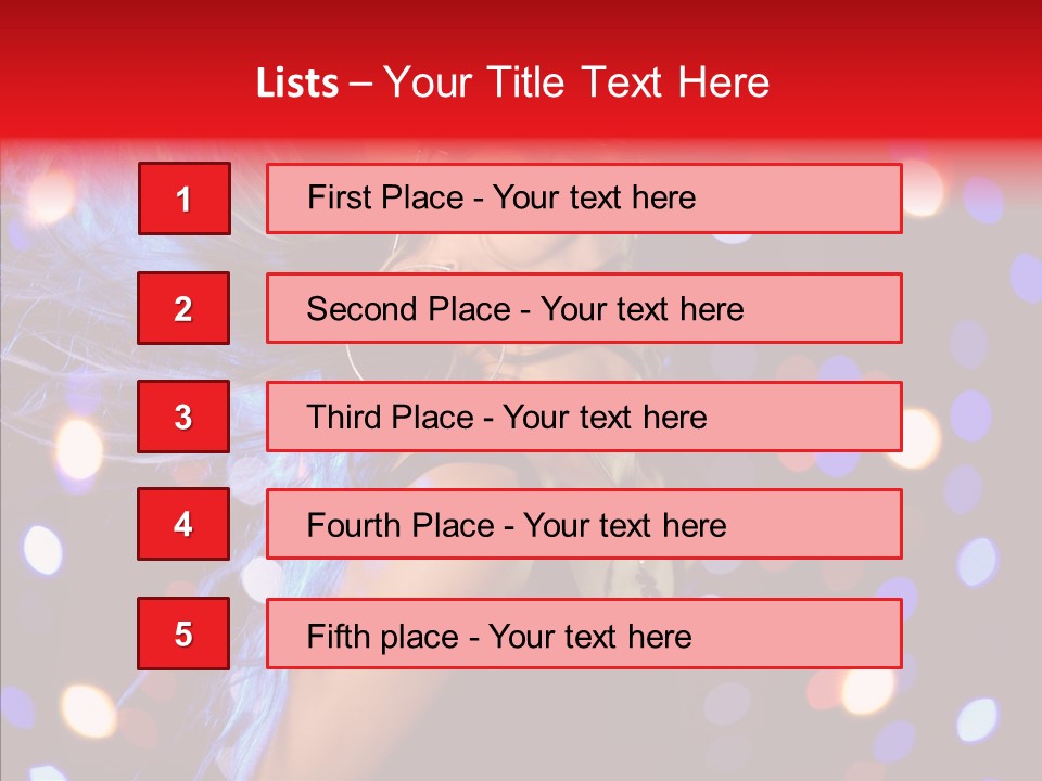 Showgirl Posing Girl PowerPoint Template